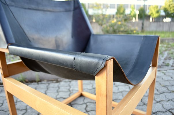 Saddle Leather Möbel Modell Canto Shell Chair by Rainer Schell for