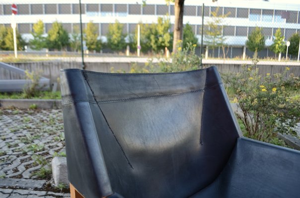 Saddle Leather Möbel Modell Canto Shell Chair by Rainer Schell for