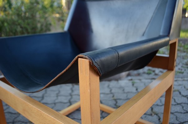 Saddle Leather Möbel Modell Canto Shell Chair by Rainer Schell for