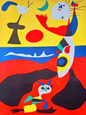 Joan Miro, Summer, 1938, Original Lithograph and Stencil on Paper