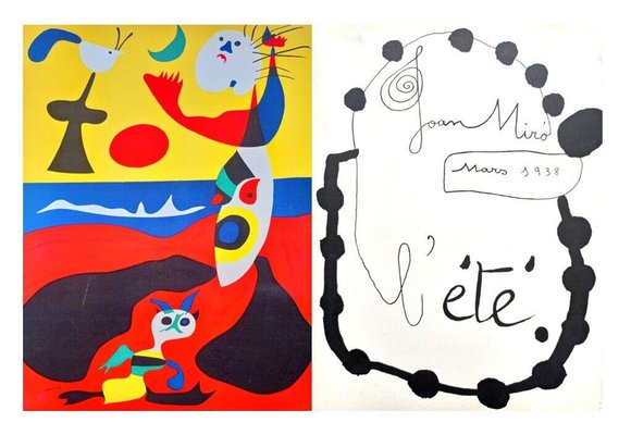 Joan Miro, Summer, 1938, Original Lithograph and Stencil on Paper