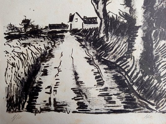 Maurice de Vlaminck, Chemin de Manou (Tête qui Tourne), 1956, Lithographie