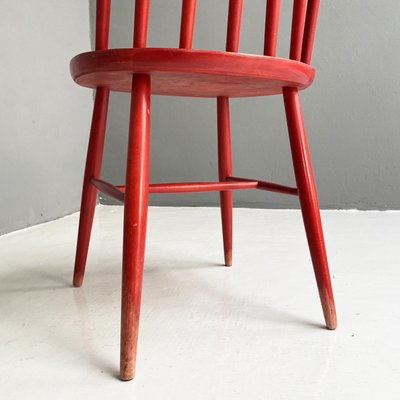 Red wooden chair deals