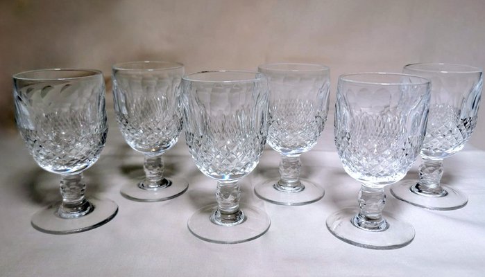 Vintage French Style Cut Glass Short Stem Cocktail Glasses- Set of 5