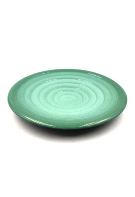 Mid-Century Green Ceramic Plate Centerpiece by Giuseppe Mazzotti