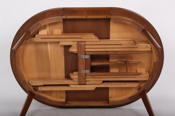Model 62 Round Dining Table by Henning Kj rnulf for Sor
