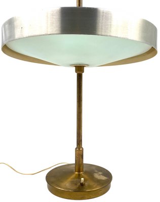Brass & Glass or Desk Lamp by Oscar Lumi, for sale at Pamono