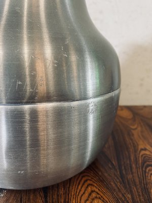 Seau à glaçons forme poire en aluminium brossé, années 70 - Arts de la table