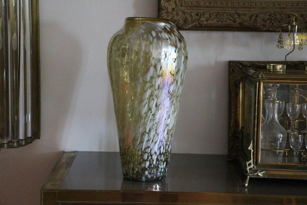 interferens Ko klassisk Large Vintage Mid-Century Iridescent Murano Glass Vase in the style of  Barbini, 1960s for sale at Pamono