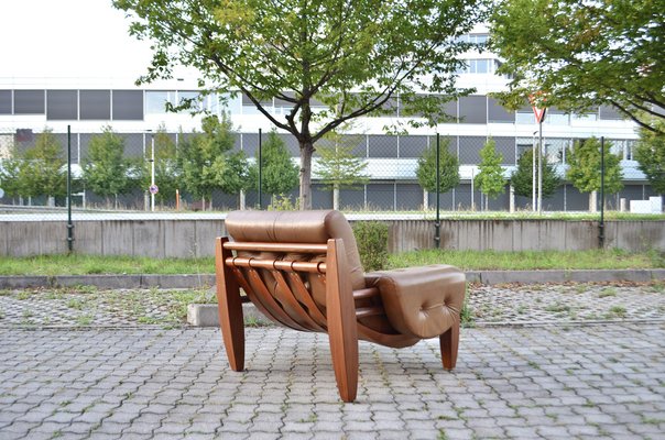 ✦1960〜1970✦PUレザー張り ラウンジチェア 木製脚 喫茶店 昭和レトロ