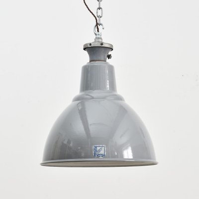 B & P Industrieschirm Aus Metall, Weiß, Porzellan-Emaille-Finish - Ø18.4cm, Höhe 10.2cm
