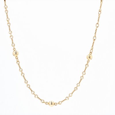 Sautoir Ancien En Or 18 Carats Avec Perle - Collier Vintage Occasion