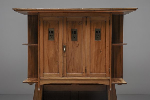 Arts Crafts Cupboard in Wood attributed to Charles Rennie