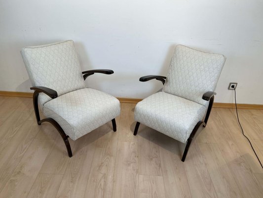 Art Deco Lounge Chairs attributed to J. Halabala Czech Republic 1930 Set of 2