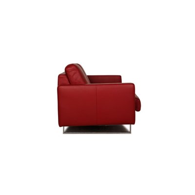 verkiezen koepel Okkernoot Red Leather 2-Seater Sofa from Christine Kröncke for sale at Pamono