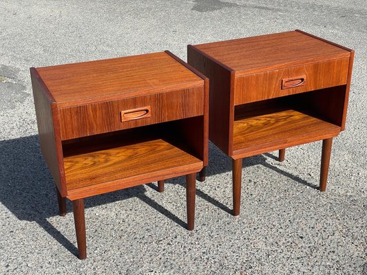 Danish Nightstands in Teak, 1967, Set of 2 for sale at Pamono