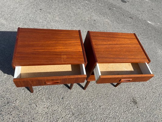 Danish Nightstands in Teak, 1967, Set of 2 for sale at Pamono Danish Nightstands in Teak, 1967, Set of 2 for sale at Pamono