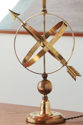 Sphère Armillaire Moyenne En Laiton Massif – Instrument Astronomie Vintage, Décoration Scientifique Élégante