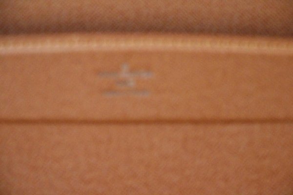 LOUIS VUITTON 1980s Vintage Monogram Wallet Cover Rare leather USED