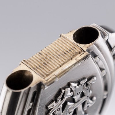 Victorian Silver Lighter and Vesta Case, London, 1853, Set
