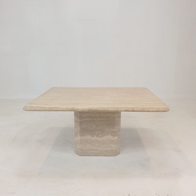 Italian Travertine Coffee Table, 1980s for sale at Pamono