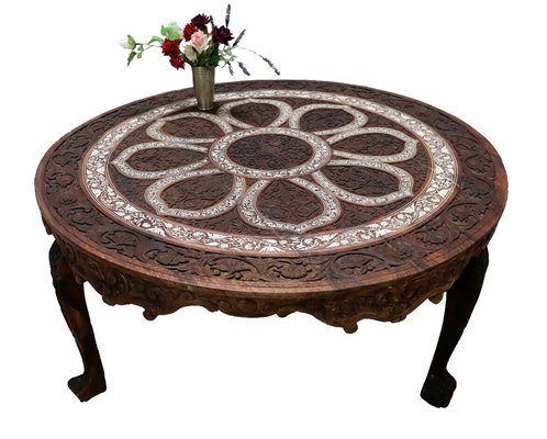 Carved round dining table outlet