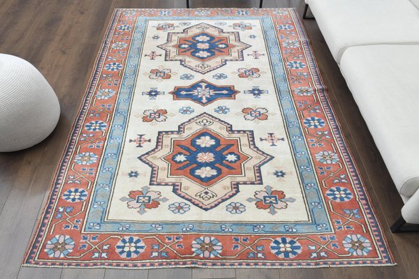 Vintage Turkish Wool Area Rug, Anatolian, 1950s for sale at Pamono