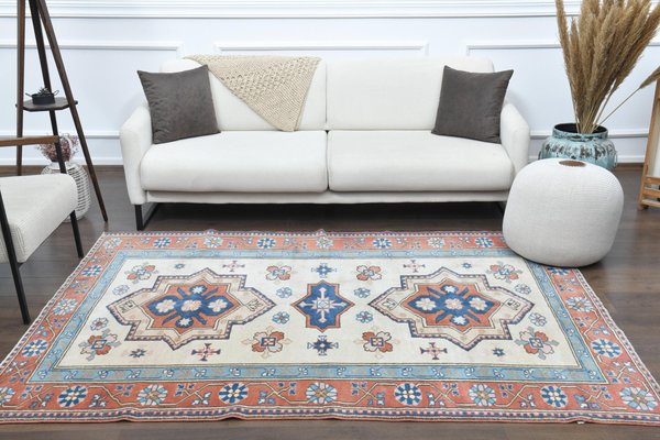 Vintage Turkish Wool Area Rug, Anatolian, 1950s for sale at Pamono