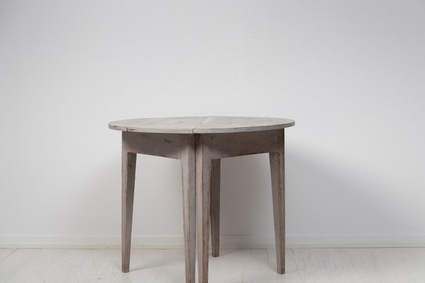 Swedish Gustavian Grey Demi Lune Tables Set of 2 for sale at Pamono