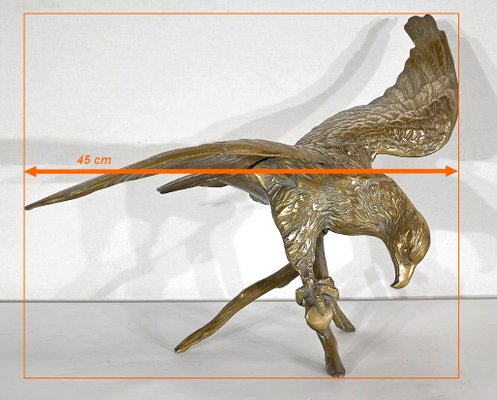 Ancien petit aigle en bronze ou laiton - Antiquités
