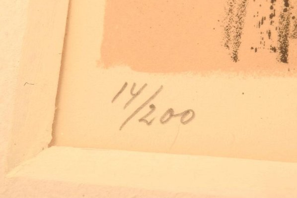 Bernard Buffet, Le Microscope, 1968, Color Lithograph for