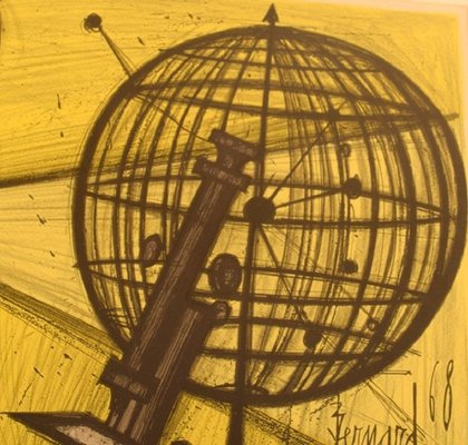 Bernard Buffet, Le Microscope, 1968, Color Lithograph for sale at