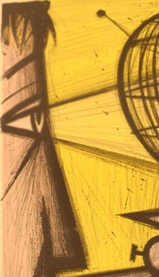 Bernard Buffet, Le Microscope, 1968, Color Lithograph for sale at