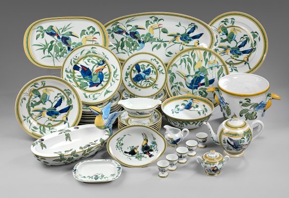 Toucan Table Service Set from Hermès, 1986, Set of 160 for sale at