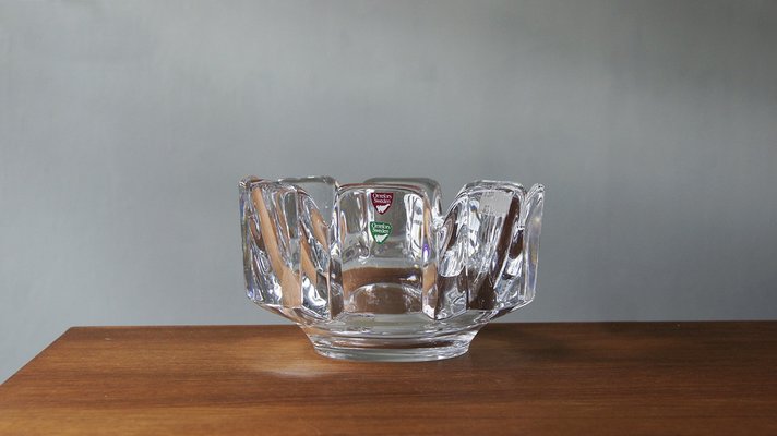 Crystal Corona Bowl by Lars Hellsten for Orrefors for sale at Pamono