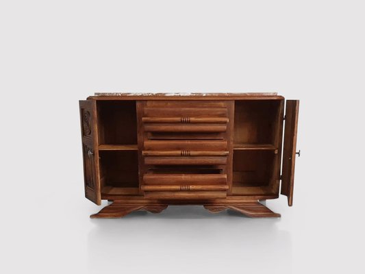 N2059 Mini bar meuble salon bois hêtre art déco vintage 1930 design XX  FRANCE 