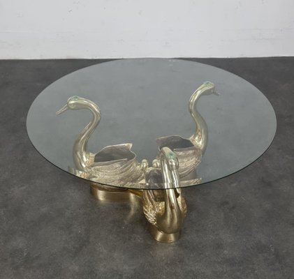 Swan glass table deals