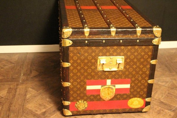 Cabin Trunk in Orange from Louis Vuitton, 1930s for sale at Pamono