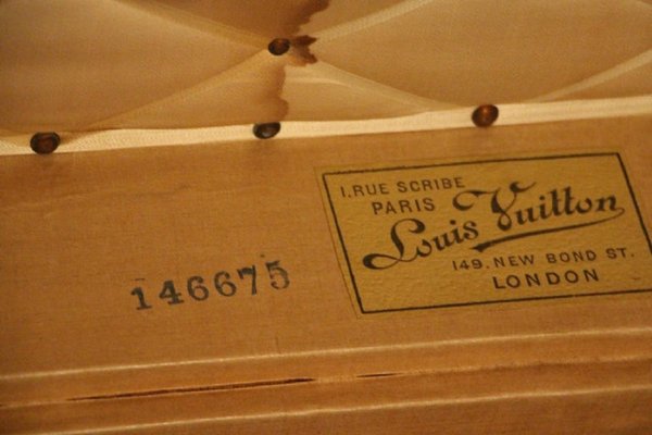 Louis Vuitton Steamer Trunk label