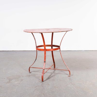 Red sale metal table