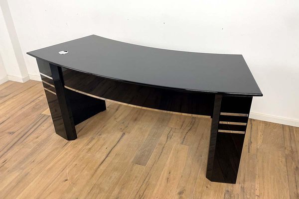 Vintage Bauhaus Black Print Shop Desk