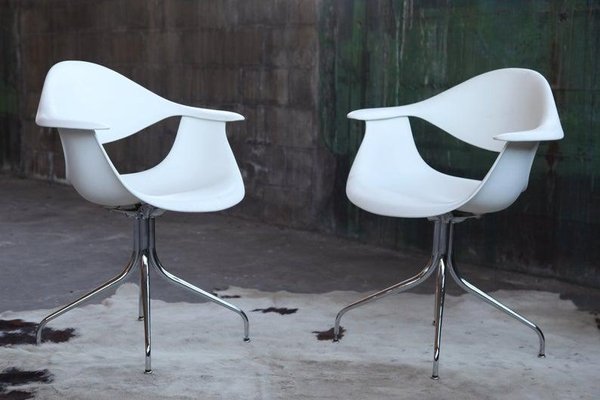 White Swag Chair by George Nelson Herman Miller, 1950s sale at