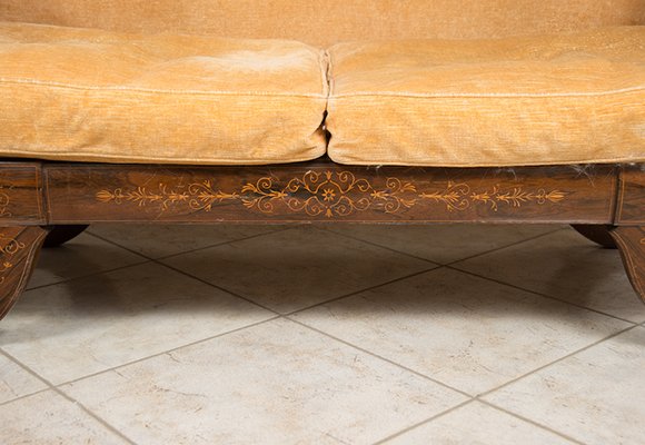 Carved wood couch deals