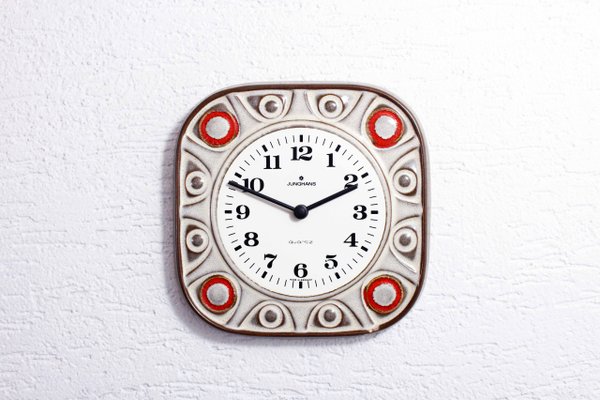 Stressful Hearing impaired claw Ceramic Clock from Junghans, 1960s for sale at Pamono