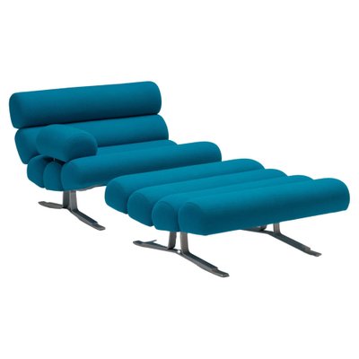 Antibiotica spellen Opa Blue Kingston Armchair and Ottoman by William Plunkett, 2018, Set of 2 for  sale at Pamono