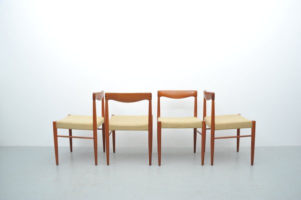 Vintage Danish Dining Chairs in Teak by H.W. Klein for Bramin Set of 4