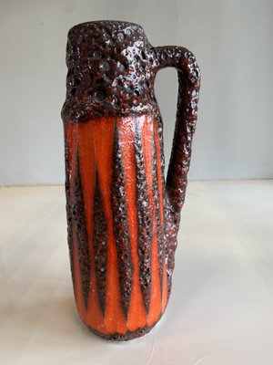 Orange, Brown and Red Fat Lava Vases from Scheurich, Set of 3 for