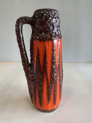 Orange, Brown and Red Fat Lava Vases from Scheurich, Set of 3 for