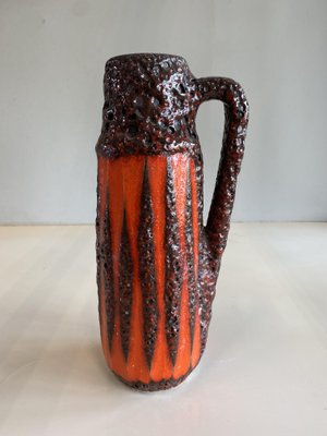 Orange, Brown and Red Fat Lava Vases from Scheurich, Set of 3 for