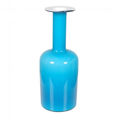 Blue Glass Vase from Otto Brauer Holmegaard